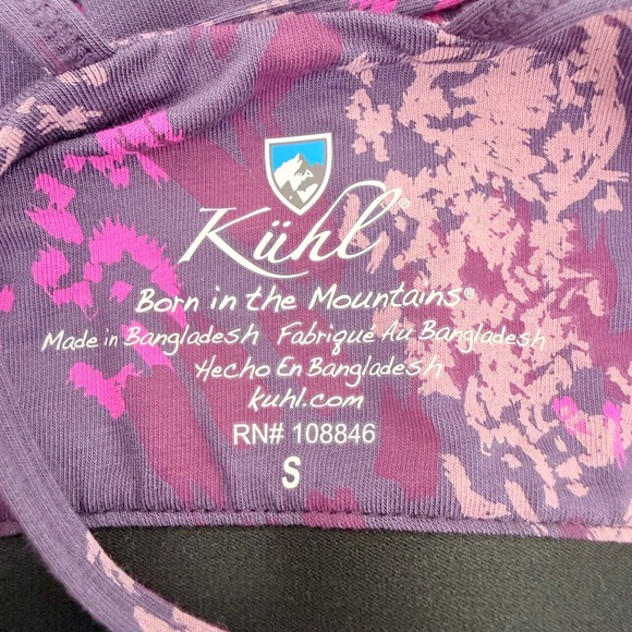 Kuhl Lyra Krossbak Dress Size S Purple Pink Floral Strappy Athleisure UPF 30+ - Picture 9 of 12